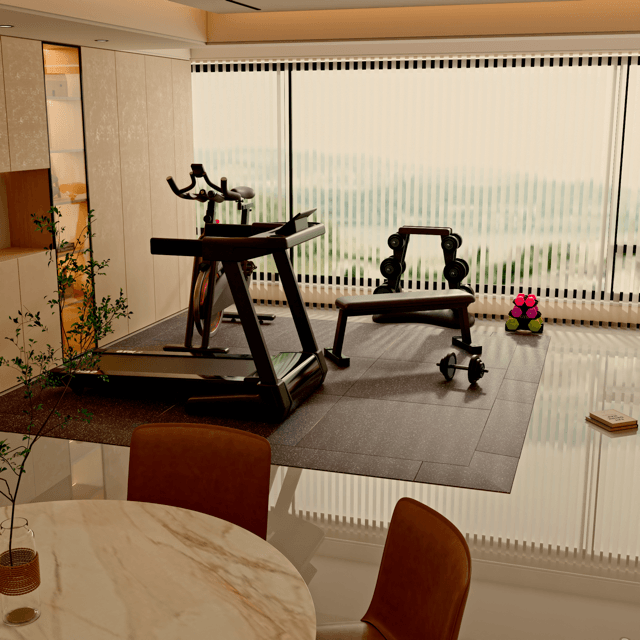Combo sàn cao su HOME GYM 9m