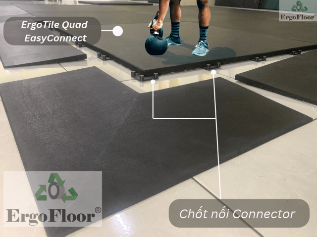 Gạch cao su ErgoTile Quad Easy Connect